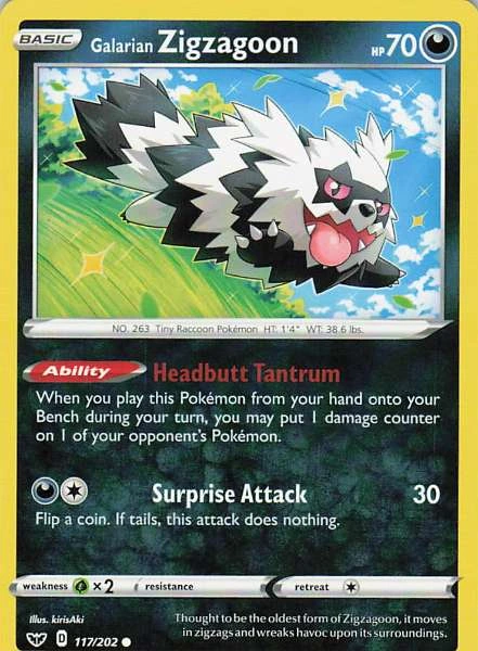 Galarian Zigzagoon - Sword & Shield #117/202