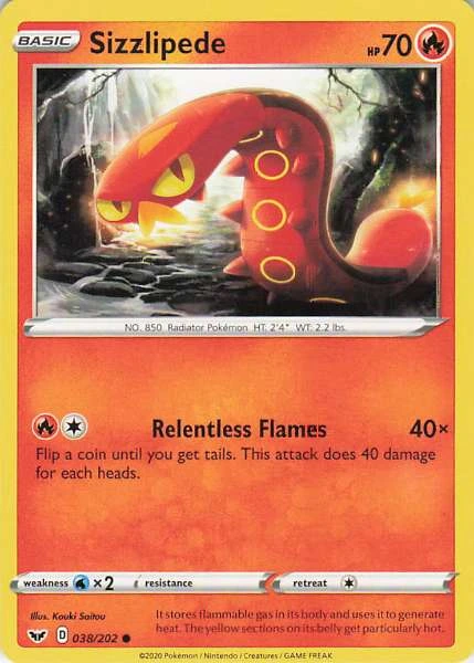 Sizzlipede - Sword & Shield #038/202