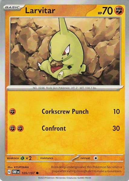 Larvitar - Obsidian Flames #105/197
