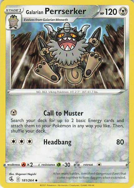 Galarian Perrserker - Fusion Strike #181/264