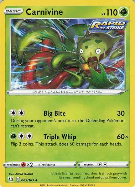 Carnivine - Battle Styles #009/163