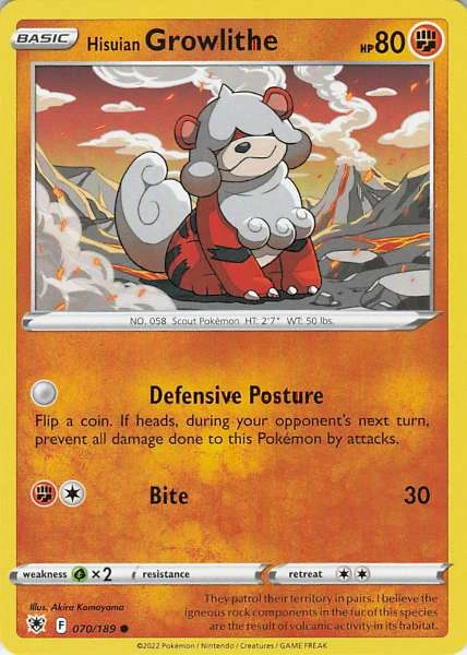 Hisuian Growlithe - Astral Radiance #070/189