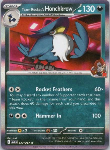 Team Rocket's Honchkrow - Ascended Heroes #127/217