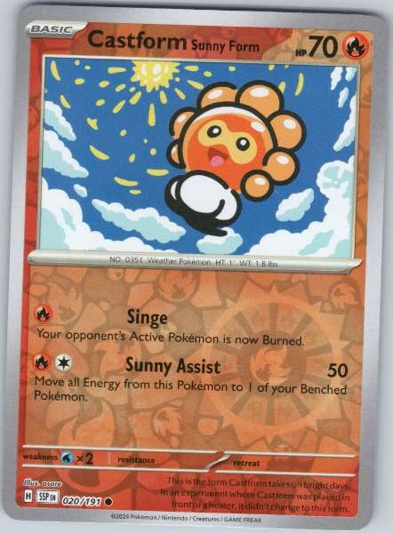 Castform Sunny Form - Surging Sparks #020/191