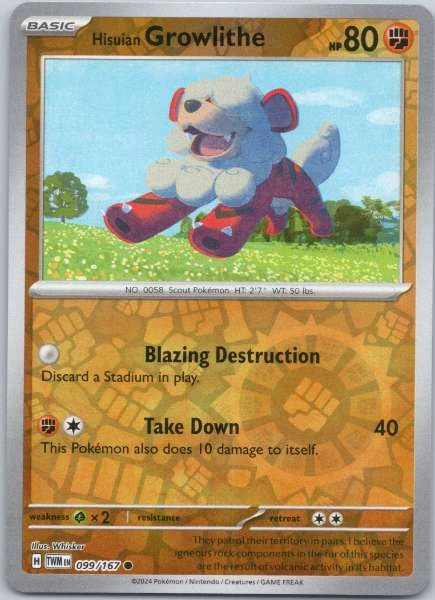 Hisuian Growlithe - Twilight Masquerade #099/167