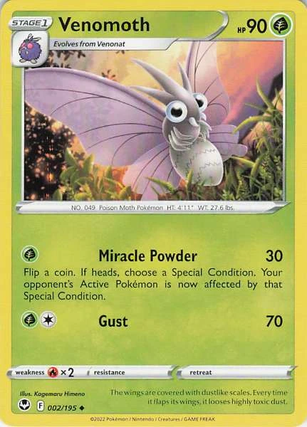Venomoth - Silver Tempest #002/195