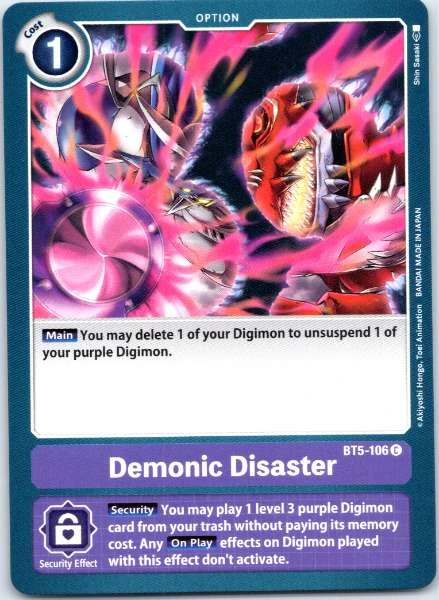 Demonic Disaster - Battle of Omni #BT5-106