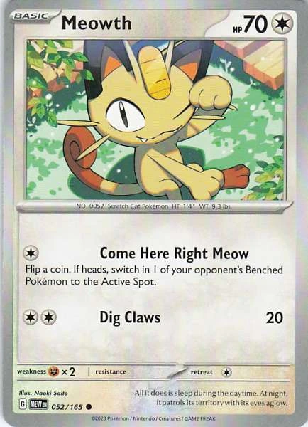 Meowth - 151 #052/165