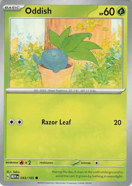 Oddish - Scarlet & Violet 151 #043/165