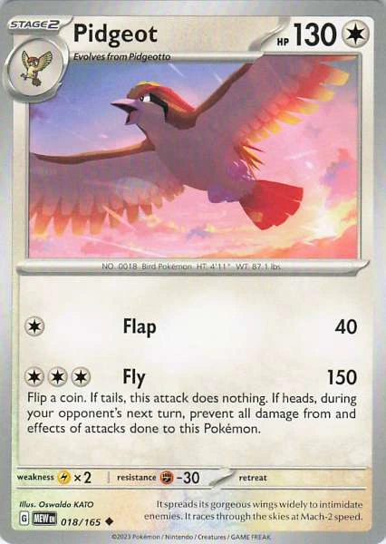 Pidgeot - Scarlet & Violet 151 #018/165