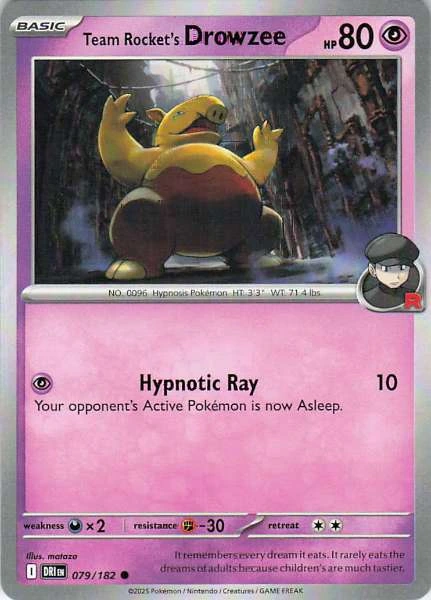 Team Rocket's Drowzee - Destined Rivals #079/182