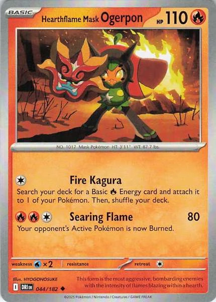 Hearthflame Mask Ogerpon - Destined Rivals #044/182