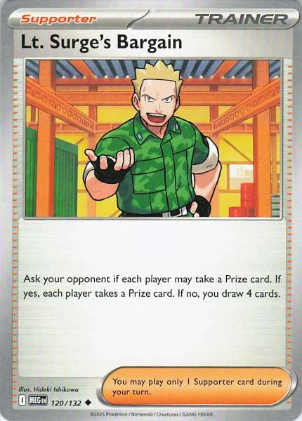 Lt. Surge's Bargain - Gym Heroes #120/132