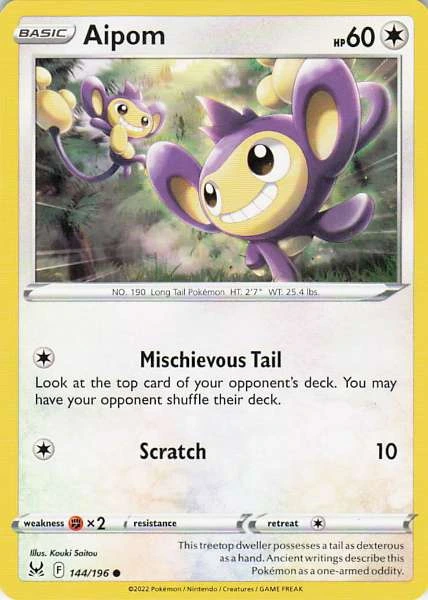 Aipom - Lost Origin #144/196