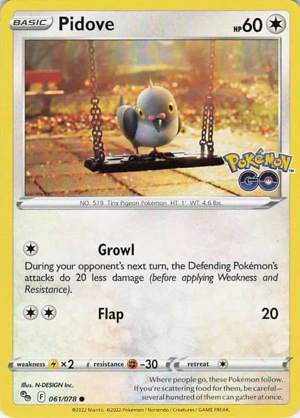 Pidove - Pokémon GO #061/078