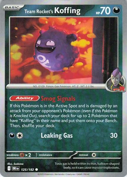 Team Rocket's Koffing - Destined Rivals #125/182