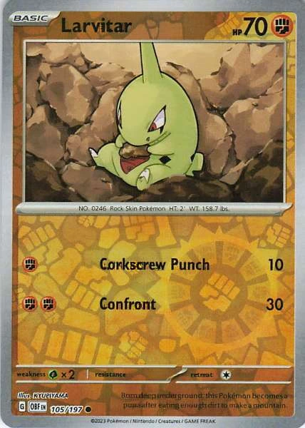 Larvitar - Obsidian Flames #105/197