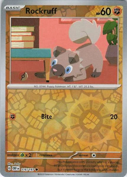 Rockruff - Obsidian Flames #116/197