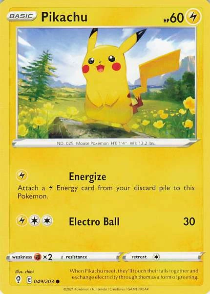 Pikachu - Evolving Skies #049/203