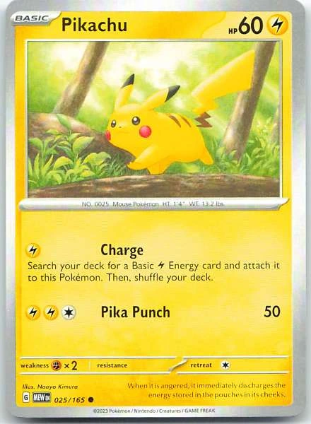 Pikachu - Scarlet & Violet 151 #025/165