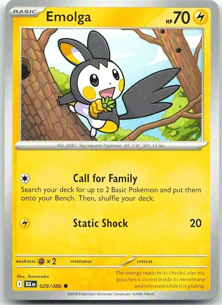 Emolga - Black Bolt #029/086