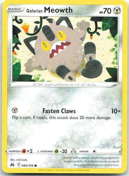 Galarian Meowth - Crown Zenith #084/159