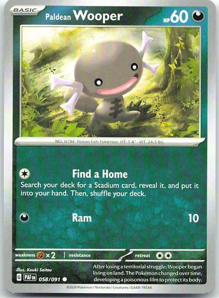 Paldean Wooper - Paldean Fates #058/091