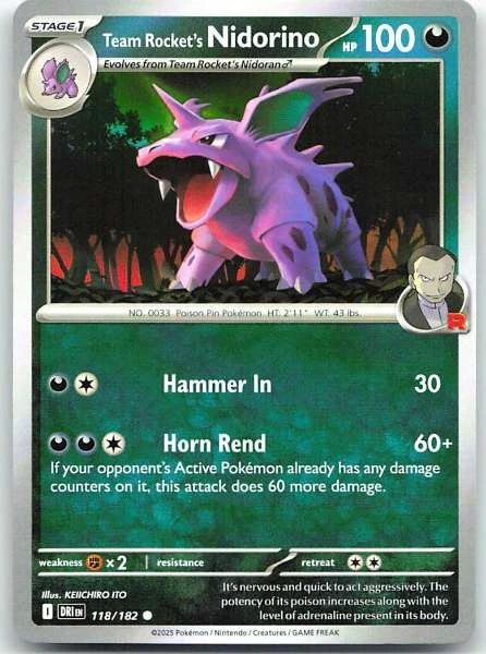 Team Rocket's Nidorino - Destined Rivals #118/182