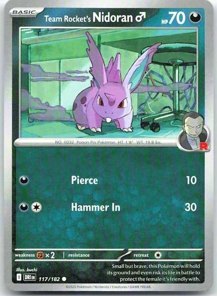 Team Rocket's Nidoran♂ - Destined Rivals #117/182