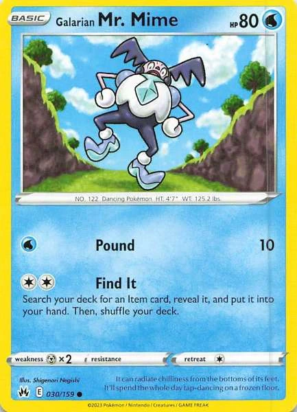 Galarian Mr. Mime - Crown Zenith #030/159