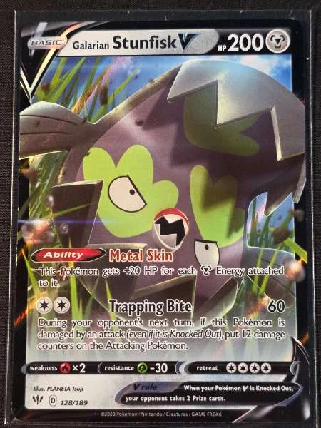 Galarian Stunfisk V - Darkness Ablaze #128/189