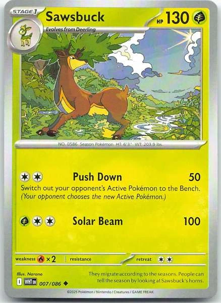 Sawsbuck - White Flare #007/086