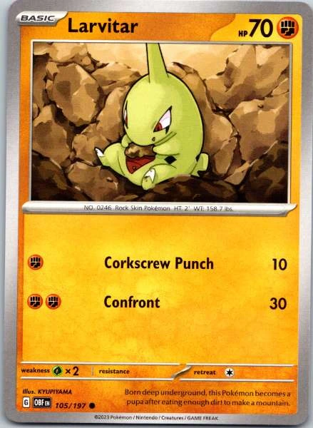 Larvitar - Obsidian Flames #105/197