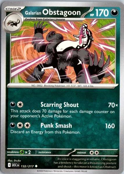 Galarian Obstagoon - Ascended Heroes #132/217