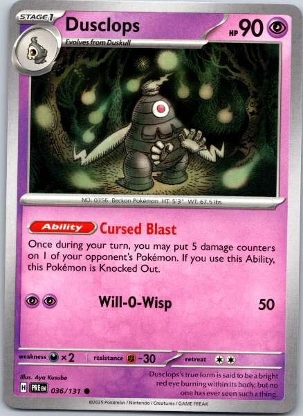 Dusclops - Prismatic Evolutions #036/131