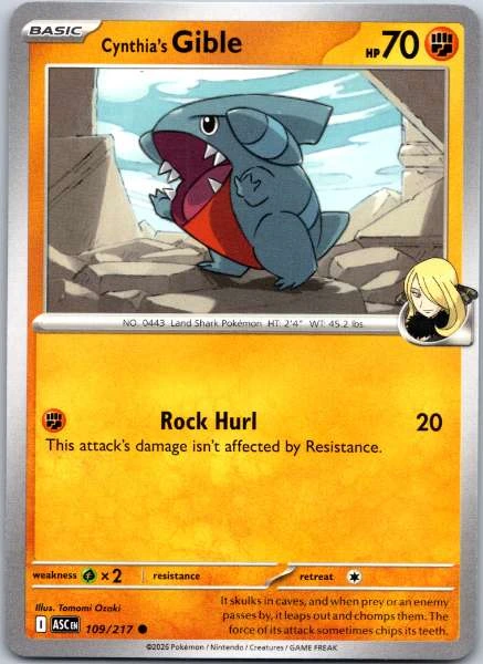 Cynthia's Gible - Ascended Heroes #109/217