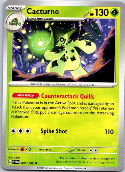 Cacturne - Scarlet & Violet Base Set #006/198