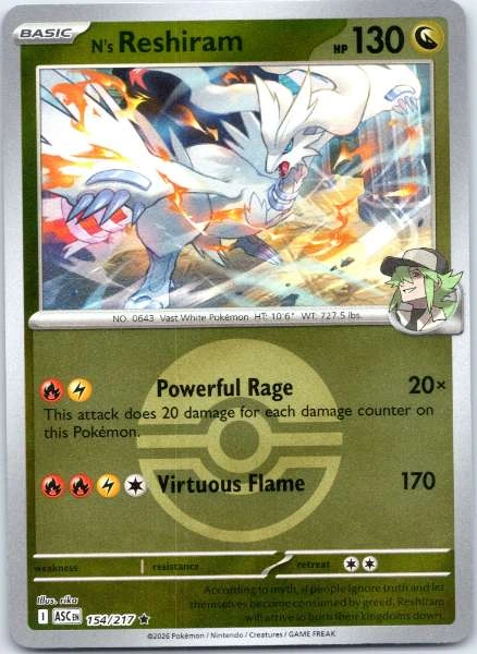 N's Reshiram - Ascended Heroes #154/217