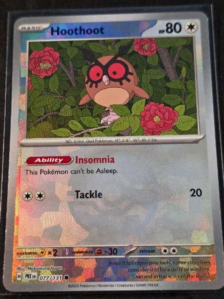 Hoothoot PokeBall - Prismatic Evolutions #077/131