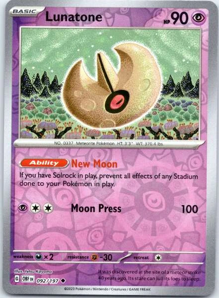 Lunatone - Obsidian Flames #092/197