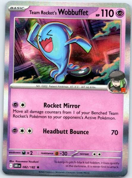 Team Rocket's Wobbuffet - Destined Rivals #082/182