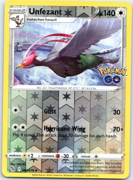 Unfezant - Pokemon GO #063/078