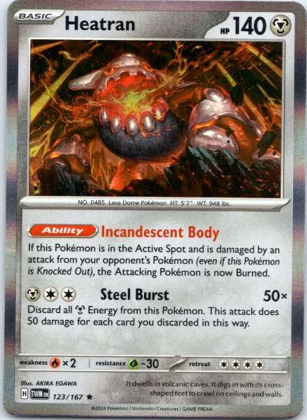 Heatran - Twilight Masquerade #123/167