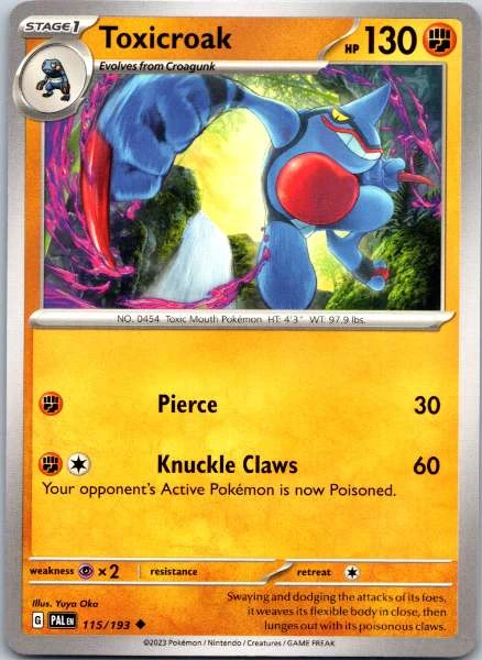 Toxicroak - Paldea Evolved #115/193