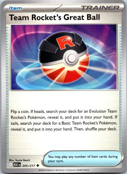 Team Rocket's Great Ball - Ascended Heroes #205/217