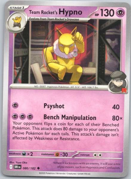 Team Rocket's Hypno - Destined Rivals #080/182