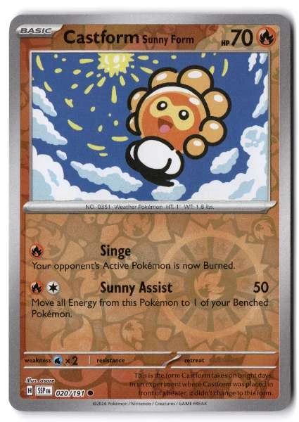 Castform Sunny Form - Surging Sparks #020/191