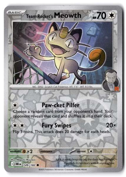 Team Rocket's Meowth - Destined Rivals #149/182