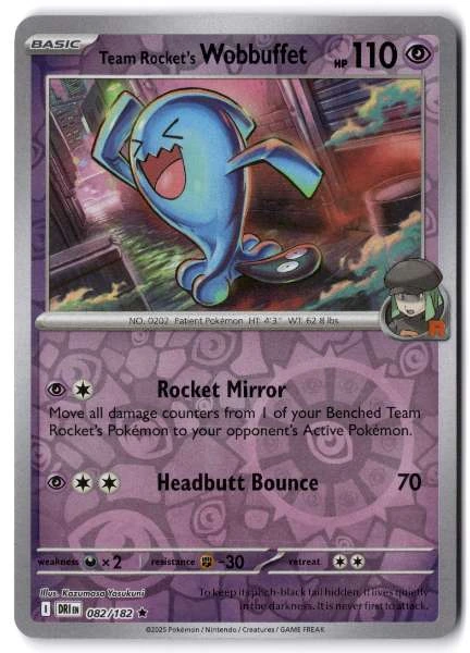 Team Rocket's Wobbuffet - Destined Rivals #082/182