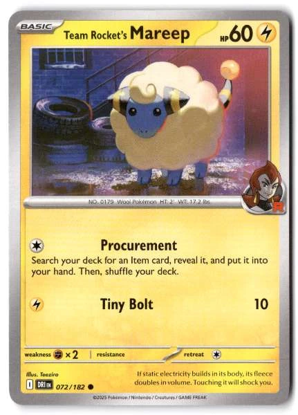 Team Rocket's Mareep - Destined Rivals #072/182